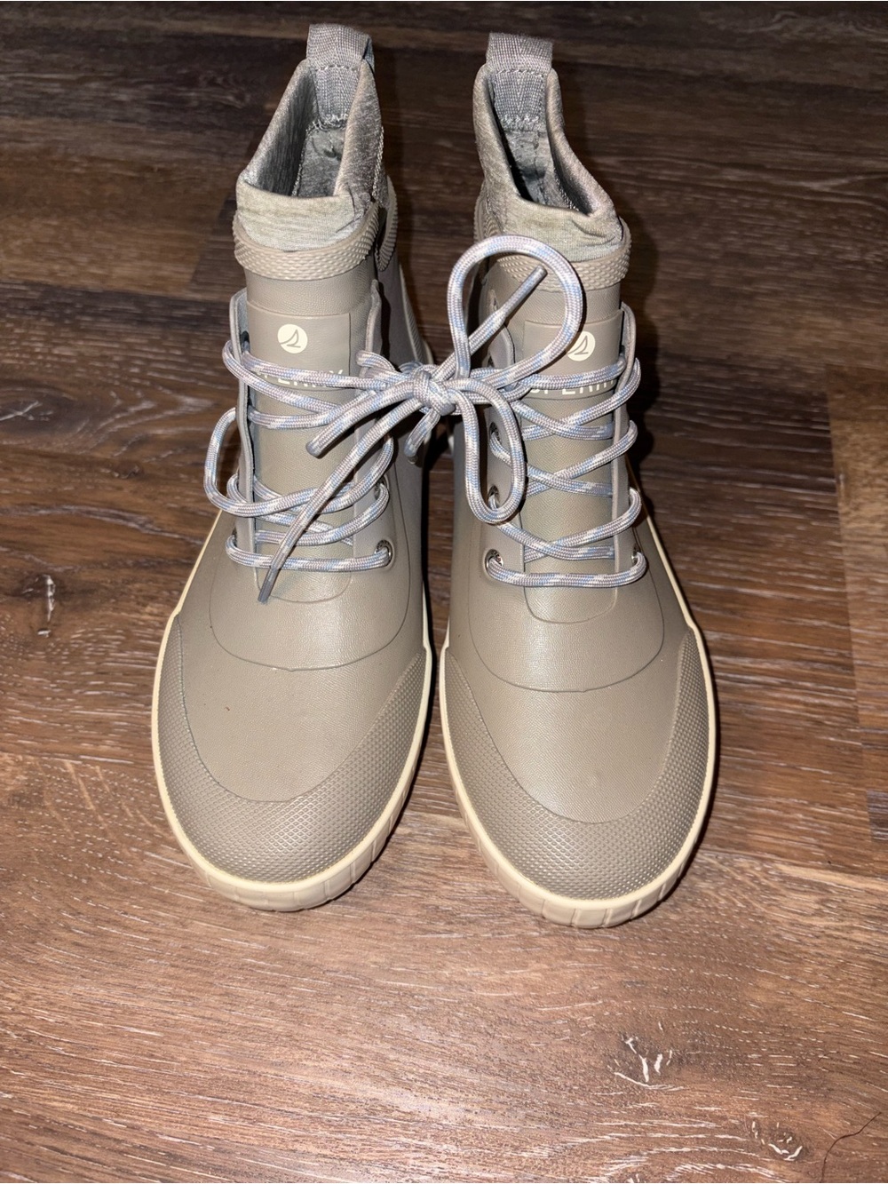 Sperry Taupe Lace-Up Waterproof Ankle Boots